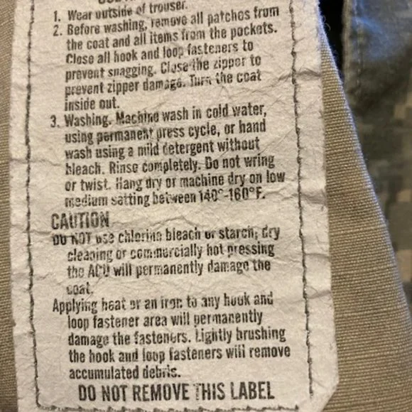 Unisex army combat shirt/coat - Picture 7 of 7